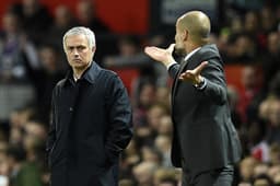 José Mourinho e Pep Guardiola - Manchester United x Manchester City