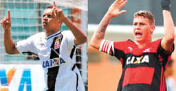 Felype Hebert, do Vasco, e Matheus Sávio, do Flamengo