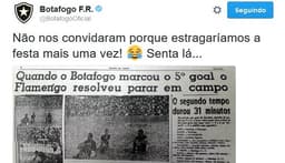 Botafogo e Flamengo se provocam pelas redes sociais