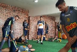 Alex Reinaldo durante treino físico na academia do Mirassol (Foto: Vinícius de Paula / Mirassol FC)