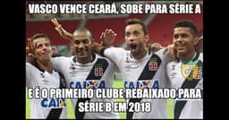 Retorno do Vasco à Série A rende memes