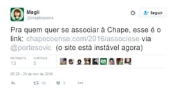 Mobilização para se associar a Chape movimenta as redes