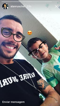 Alan Ruschel e Lorenzo, filho de Danilo