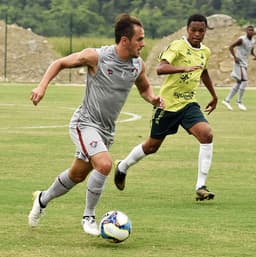 Lucas disputou os jogos-treinos do Fluminense como titular (Foto: Nelson Perez)