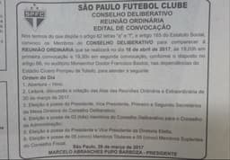 Edital da eleição do São Paulo