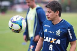 Conca em treino do Flamengo