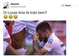 Lucas Lima sofreu com as cutucadas dos palmeirenses após o Santos ser eliminado pela Ponte Preta