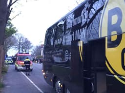 Ônibus do Borussia Dortmund após explosão