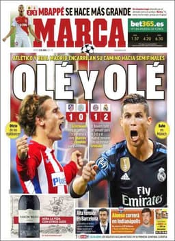 Capa do jornal 'Marca' (Espanha)