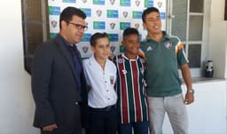 Representante da CBF, jogador e técnico do Fluminense, além do jovem jornalista. Todos estarão na Rússia (Foto: Igor Siqueira)