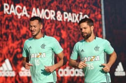 Diego e Réver - Treino do Flamengo