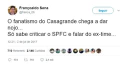 Ex-atacante do São Paulo critica Casagrande em rede social