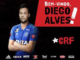 É oficial! Diego Alves assinou com o Flamengo e já foi apresentado. O Rubro-Negro desembolsou cerca de 300 mil Euros (cerca de R$ 1,1 milhão) para contar com o goleiro que tem fama de pegador de pênaltis na Europa.