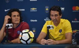 Cavani e Unai Emery - PSG