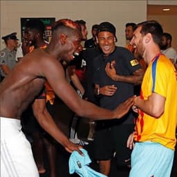 Pogba com Neymar e Messi