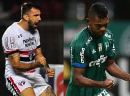 Lucas Pratto e Miguel Borja foram os reforços mais caros de São Paulo e Palmeiras nesta temporada. O Tricolor contratou 19 jogadores e gastou cerca de R$ 48,5 milhões, enquanto o Verdão foi buscar outros 14 atletas no mercado e investiu R$ 109,5 milhões - com grande ajuda da Crefisa. Os valores de luvas não entram na conta. Veja como cada um desses jogadores está indo nesta temporada. Os rivais se enfrentam às 16h de domingo, no Allianz Parque, pelo Brasileirão...