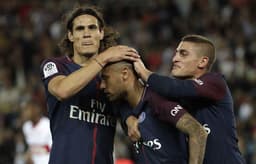 Cavani, Neymar e Verratti - PSG