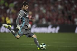 Thiago na final contra o Cruzeiro. Goleiro falhou em lance decisivo