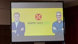 Slide de Julio Brant e Alexandre Campello que anunciou união. Veja a seguir outras fotos na galeria especial&nbsp;