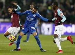 Lanzini e Mahrez - West Ham x Leicester