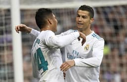 Casemiro e Cristiano Ronaldo - Real Madrid x Málaga