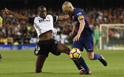 Iniesta e Kondogbia - Valencia x Barcelona