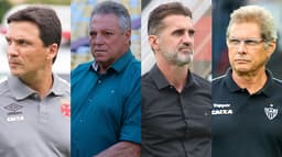 Zé Ricardo, do Vasco, Abel Braga, do Fluminense, Vagner Mancini, do Vitória, e Oswaldo de Oliveira, do Atlético-MG, formam a lista