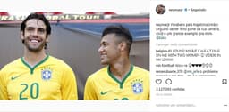 Neymar -&nbsp;Parabéns pela trajetória irmão! Orgulho de ter feito parte da tua carreira, você é um grande exemplo pra mim