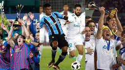 O Barça deu aula no Santos, e o Grêmio perdeu para o Real em 2017. Só o Timão foi campeão entre brasileiros desde 2007