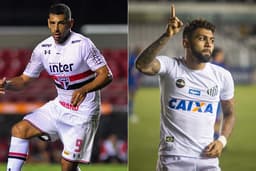 Montagem Diego Souza e Gabigol