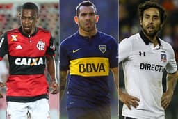 Juan (Flamengo), Tevez (Boca Juniors) e Valdivia (Colo-colo) são alguns veteranos que estarão desfilando nos gramados da Libertadores