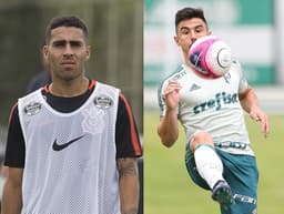 Os elencos de Corinthians e Palmeiras têm, juntos, nove 'vira-casacas'. Quatro jogadores do Timão já passaram pelo rival, enquanto cinco atletas do Verdão fizeram o caminho inverso. O volante Gabriel e o atacante Willian estão entre os principais. Saiba todos!