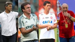 O Flamengo corre contra o tempo para anunciar o seu treinador para a sequência de 2018. Após a saída de Paulo César Carpegiani, a diretoria rubro-negra decidiu pela reformulação do departamento de futebol e alterou o planejamento para a temporada. Os nomes de Renato Gaúcho e Cuca são, no momento, os mais cotados. Outro profissional que agrada é de Maurício Barbieri, que chegou ao Ninho do Urubu no mês de janeiro e pode receber uma chance da direção. Além deles, Felipão, Dorival Júnior e o argentino Ramón Díaz foram citados nos últimos dias, mas as negociações não avançaram. O L! lista, na sequência, os últimos trabalhos desses treinadores.<br>