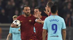 De Rossi fez um gol na vitória contra o Barcelona. Veja a seguir mais fotos do jogador pela Roma