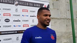 Breno durante a coletiva do Vasco nesta quinta-feira no CT das Vargens. Confira a seguir a galeria do LANCE!