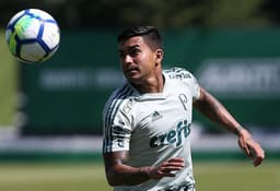 Dudu durante treino do Palmeiras