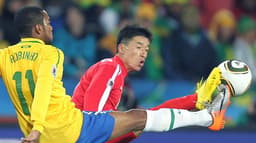 2010: Brasil 2 x 1 Coréia do Norte - Ellis Park Stadium (África do Sul)