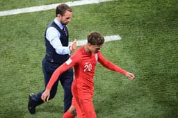 Dele Alli e Southgate - Tunísia x Inglaterra