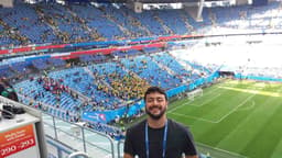 A tradicional foto após uma partida na Copa