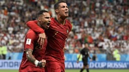 Quaresma comemora seu golaço com Cristiano Ronaldo&nbsp;