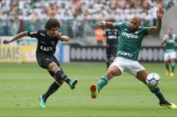 Em jogo com muitos gols, o Atlético-MG acabou derrotado pelo Palmeiras por 3 a 2.&nbsp;Luan (foto) e Chará, cada um com um gol, foram os melhores nomes do Galo. Já o zagueiro&nbsp;Juninho foi mal na partida. Veja as notas para o Atlético - Por Alexandre Guariglia (superraiox@lancenet.com.br)