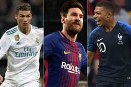 Cristiano Ronaldo, Messi e Mbappé