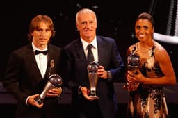 Modric, Deschamps e Marta no The Best