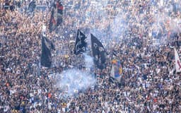 Torcida do Corinthians ocupou boa parte de sua arena&nbsp;