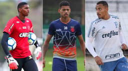 O goleiro rubro-negro Hugo Souza, o atacante vascaíno Marrony e o atacante Papagaio, do Palmeiras, são alguns dos destaques no Brasileirão Sub-20. Confira outros jogadores que deram o ar da graça na competição!