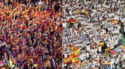 Montagem Torcida do Barcelona / Torcida do Real Madrid