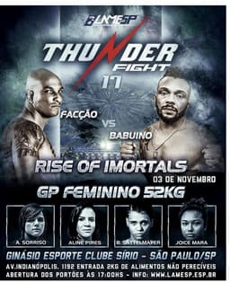 Thunder Fight terá transmissão ao vivo para todo Brasil na TV e nas redes sociais (Foto: Divulgação)