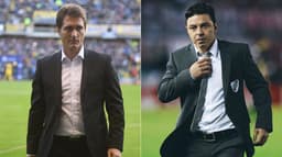 Montagem Guillermo Barros Schelotto e Marcelo Gallardo