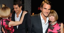 Federer e Anna Wintour, editora da Vogue