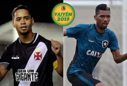 Montagem VAIVÉM Yago Pikachu (Vasco) e Matheus Fernandes (Botafogo)